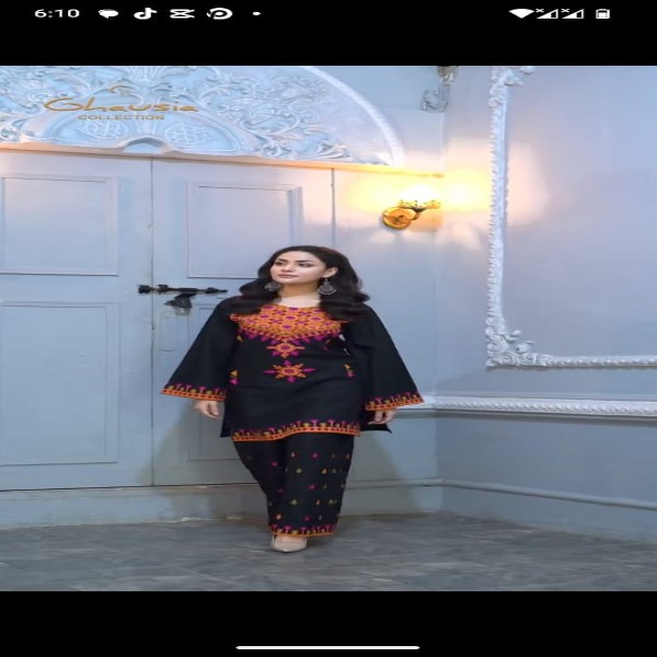 🌹 সুপার এমব্রয়ডারি। প্রিমিয়াম কটনের টু পিস।